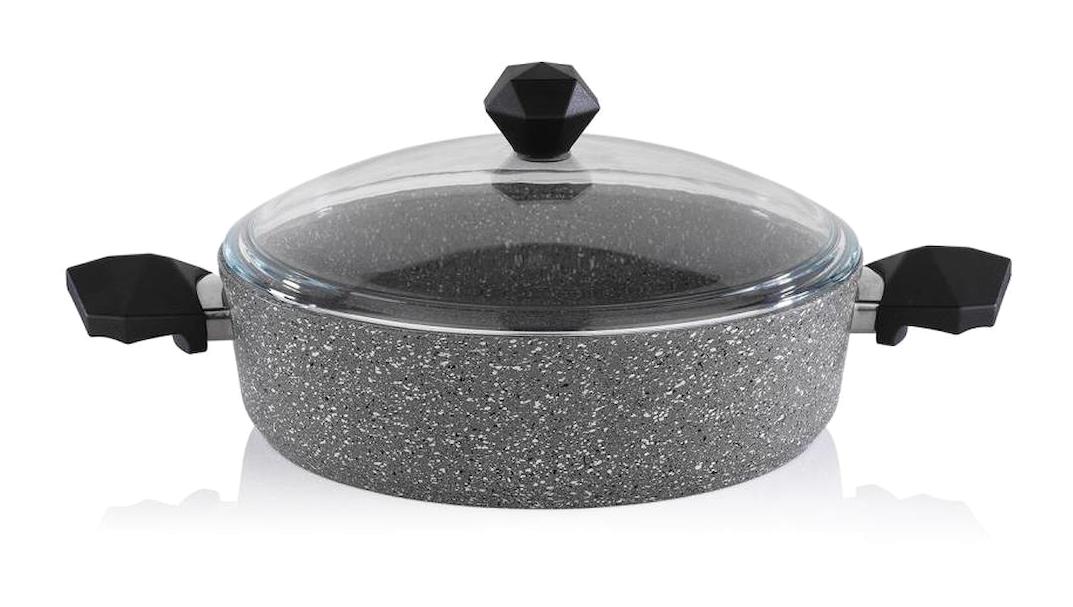 Schafer Cory Cam Kapaklı Granit 24 cm Karnıyarık Tenceresi