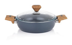 Schafer Fiesta Cam Kapaklı Seramik 24 cm Karnıyarık Tenceresi