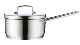 Wmf Mini Kapaklı İndüksiyonlu Cam Kapaklı Çelik 16 cm Basık Tencere