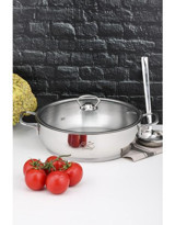 Cooker Lara Cam Kapaklı Çelik 26 cm Karnıyarık Tenceresi