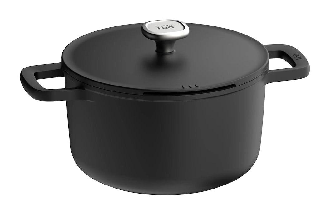 Berghoff Leo Phantom İndüksiyonlu Cam Kapaklı Seramik 24 cm Derin Tencere