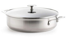 Kitchenaid 3 Katlı İndüksiyonlu Cam Kapaklı Çelik 26 cm Karnıyarık Tenceresi