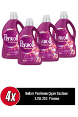 Perwoll Yenileme Çiçek Cazibesi Renkliler İçin 200 Yıkama Sıvı Deterjan 4x2.7 lt