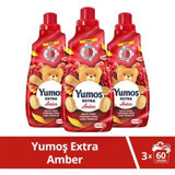 Yumoş Extra Konsantre Amber 60 Yıkama Yumuşatıcı 3x1.44 lt