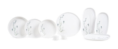 Leggno Botanical Lavender 55 Parça 12 Kişilik Desenli Porselen Yuvarlak Yemek Takımı