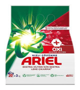 Ariel Aqua Pudra Beyazlar İçin 20 Yıkama Toz Deterjan 3 kg