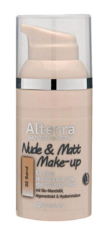 Alterra Nude&Matte No:02 Sand Vegan Likit Şişe Fondöten 30 ml