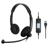 Sennheiser SC-504549 USB Gürültü Önleyici Mikrofonlu Kablolu Kulak Üstü Kulaklık Siyah