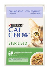 Cat Chow Pounch Kısırlaştırılmış Kuzu Eti Parça Etli Yetişkin Yaş Kedi Maması 26x85 gr