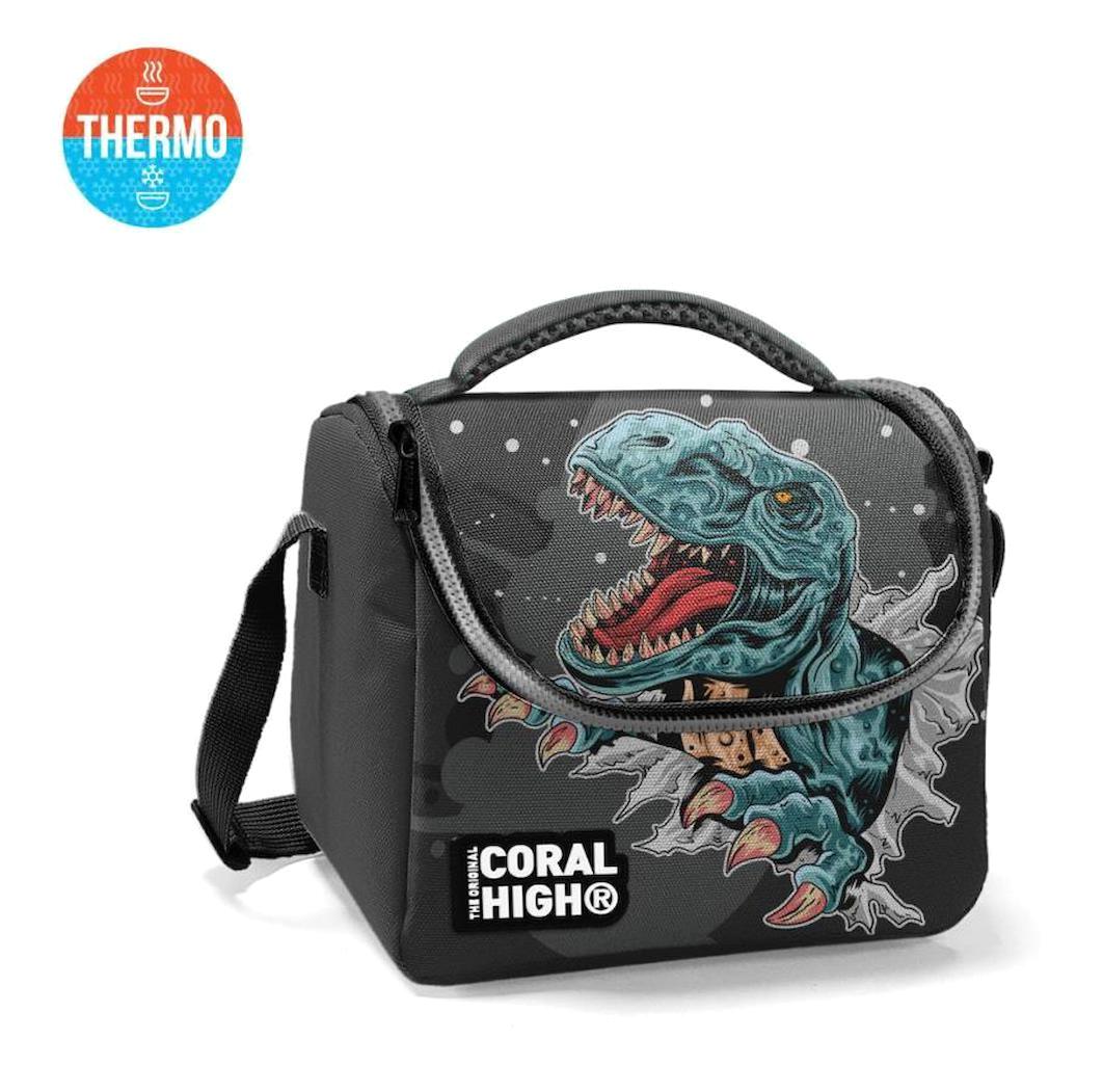 Coral High 11837 Dinazorlu Termoslu Gri Beslenme Çantası