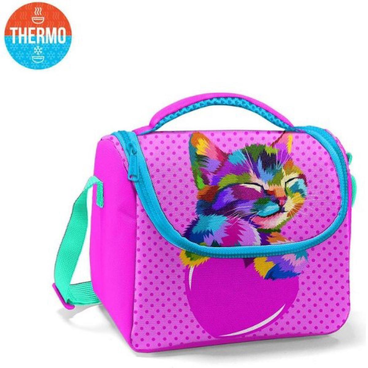 Coral High Kedili Termoslu Pembe Beslenme Çantası