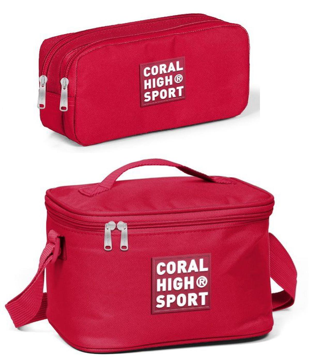 Coral High Sport Düz Termoslu Kırmızı Beslenme Çantası
