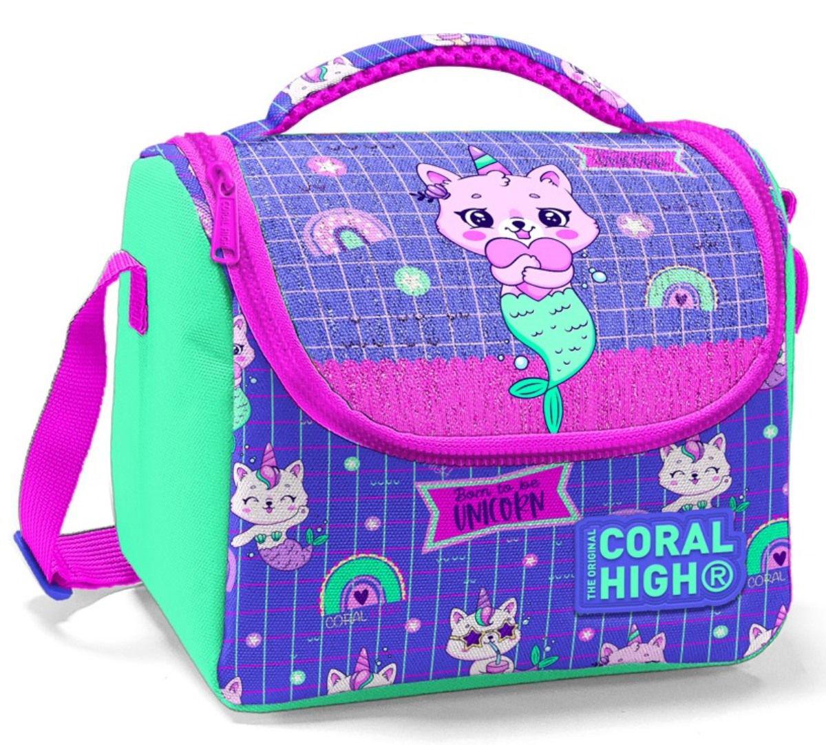 Coral High Unicorn Termoslu Mavi Beslenme Çantası
