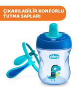 Chicco Akıtmaz Kulpsuz 6 Ay+ 200 ml Alıştırma Bardağı Mavi
