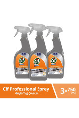 Cif Professional Sprey Mutfak ve Banyo Temizleyici 3x750 ml