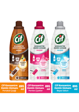 Cif Zemin Uzmanı Sıvı Mutfak ve Banyo Temizleyici 3x895 ml