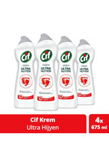 Cif Krem Ultra Hijyen Krem Mutfak ve Banyo Temizleyici 4x675 ml