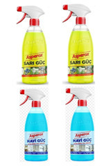 Asperox Sarı Güç-Mavi Güç Sprey Mutfak ve Banyo Temizleyici 4x1 lt