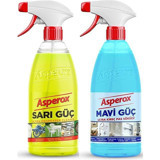 Asperox Sarı Güç-Mavi Güç Sprey Mutfak ve Banyo Temizleyici 2x1 lt