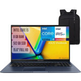Asus Vivobook X1502ZA-EJ16441 Dahili Intel Iris Xe Graphics Eligible Intel Core i5 1235U 8 GB Ram 512 GB SSD 15.6 inç Full HD FreeDos Laptop + Notebook Çanta