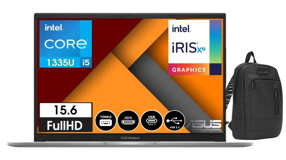 Asus Vivobook X1504VA-NJ10328 Dahili Intel Iris Xe Graphics Eligible Intel Core i5 1335U 24 GB Ram 2 TB SSD 15.6 inç Full HD Windows 11 Home Laptop + Çanta