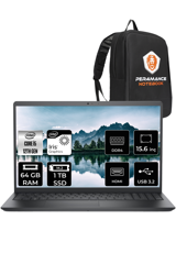 Dell Vostro 3520 N1605PVNB3520 Dahili Intel Iris Xe Graphics Eligible Intel Core i5 1235U 64 GB Ram 1 TB SSD 15.6 inç Full HD FreeDos Laptop + PER4 Çanta