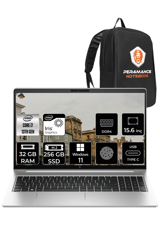 HP Elitebook 650 G10 8A576EA Dahili Intel Iris Xe Graphics Eligible Intel Core i7 1355U 32 GB Ram 256 GB SSD 15.6 inç Full HD Windows 11 Pro Laptop + PER4 Çanta