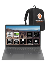 Lenovo V15 82KB00GQTX Harici GeForce MX350 Intel Core i5 1135G7 24 GB Ram 1 TB SSD 15.6 inç Full HD Windows 11 Home Laptop + Çanta
