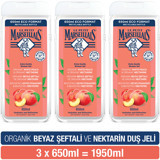 Le Petit Marseillais Beyaz Şeftalili Nektarin Aromalı Nemlendirici Duş Jeli 3x650 ml