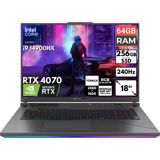 Asus ROG Strix G18 G814JIR-N6002 BT4 Harici GeForce RTX 4070 Intel Core i9 14900HX 64 GB Ram 256 GB SSD 18 inç Full HD FreeDos Oyuncu Laptop