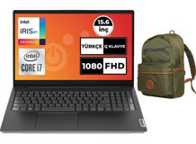 Lenovo V15 Gen 3 82TT0055TX 020 Dahili Intel Iris Xe Graphics Eligible Intel Core i7 1255U 24 GB Ram 4 TB SSD 15.6 inç Full HD FreeDos Laptop + Çanta