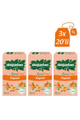 Doğadan Form Kayısı Poşet Bitki Çayı 3x20 Adet