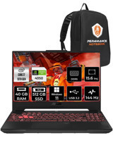 Asus TUF Gaming F15 LP260 Harici GeForce RTX 4050 Intel Core i7 13620H 40 GB Ram 512 GB SSD 15.6 inç Full HD Windows 11 Pro Oyuncu Laptop + PER4 Çanta