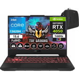 Asus TUF Gaming F15 FX507VU-LP25741 Harici GeForce RTX 4050 Intel Core i7 13620H 64 GB DDR5 Ram 512 GB SSD 15.6 inç Full HD Windows 11 Pro Oyuncu Laptop + WeblegelsinÇanta