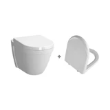 Vitra S50 30 cm Seramik Kanallı Arkadan Çıkışlı Gömme Duvara Sıfır Asma Gömme Klozet Beyaz + Vitra Universal 2 Soft Kapak