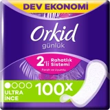Orkid 2'Li Rahatlık Sistemi Organik 4 Adet 100'lü Normal Günlük Ped