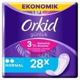 Orkid 3'Lü Rahatlık Sistemi Organik 28'li Normal Günlük Ped