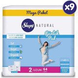 Sleepy Natural Organik 9 Adet 64'lü Uzun Günlük Ped