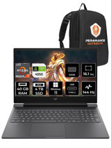 HP Victus 16 8845H 9Z794EA Harici GeForce RTX 4050 AMD Ryzen 7 8845HS 40 GB Ram 4 TB SSD 16.1 inç Full HD Windows 11 Pro Oyuncu Laptop + PER4 Çanta