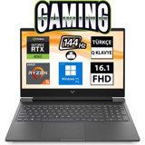 HP Victus 16 S0018NT 7Z4M8EA10 Harici GeForce RTX 4060 AMD Ryzen 5 7640HS 64 GB Ram 1 TB SSD 16.1 inç Full HD Windows 11 Pro Oyuncu Laptop