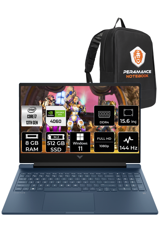 HP Victus 15 8U844EA Harici GeForce RTX 4060 Intel Core i7 13700H 8 GB Ram 512 GB SSD 15.6 inç Full HD Windows 11 Home Oyuncu Laptop + PER4 Çanta