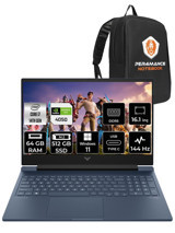HP Victus 16 9J253EA Harici GeForce RTX 4050 Intel Core i7 14700HX 64 GB Ram 512 GB SSD 16.1 inç Full HD Windows 11 Pro Oyuncu Laptop + PER4 Çanta