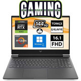 HP Victus 16 S0018NT 7Z4M8EA08 Harici GeForce RTX 4060 AMD Ryzen 5 7640HS 16 GB Ram 1 TB SSD 16.1 inç Full HD Windows 11 Pro Oyuncu Laptop