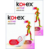 Kotex Active Ultra Organik 2 Adet 16'lı Normal Günlük Ped