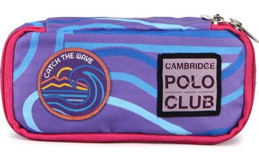 Cambridge Polo Club Wave Mor Desenli Bez Tek Gözlü Dikdörtgen Cüzdan Kalemlik