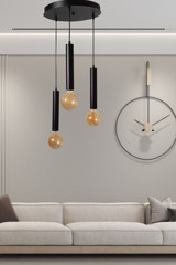 Noas Yl77-7001 Tekli Bej Ledli Modern Lazer Kesim Salon-Oturma Odası Avize