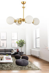 Homing Ayd-2618 Tekli Bej Modern Kumaş Salon-Oturma Odası Avize