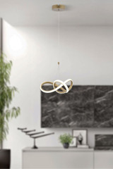 Taşcan Aydınlatma 5'li Beyaz Sarkıt Modern Metal Salon-Oturma Odası Avize