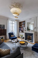 Utku Tasarım Tekli Beyaz Sarkıt Modern Ahşap Salon-Oturma Odası Avize
