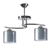 Trend Kitchen 2'li Siyah Kafes Otantik Metal Salon-Oturma Odası Avize